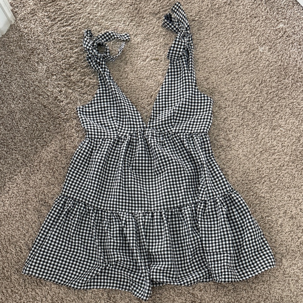 Black and White Gingham Dress